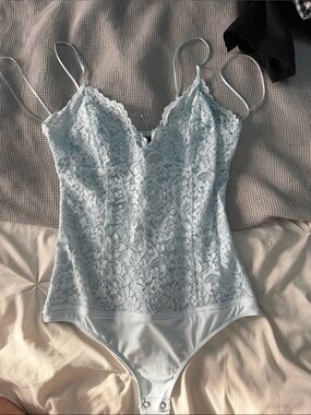 Express Light Blue Lace Bodysuit